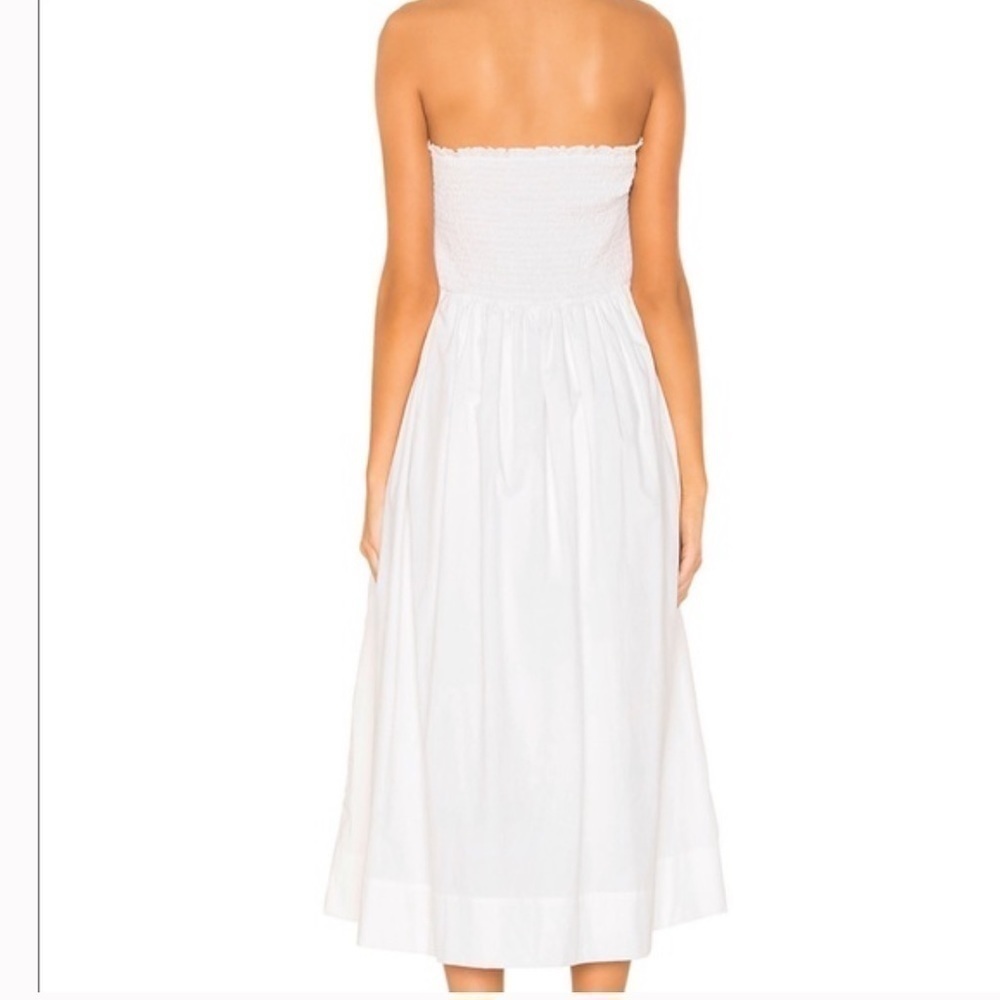 Free People Lilah White Pleated Midi Tube Dress Size Large - Picture 5 of 15